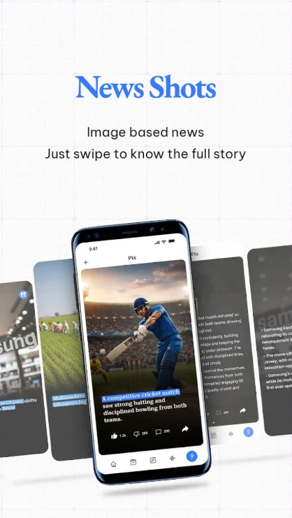 News Shots — image-based news you swipe through